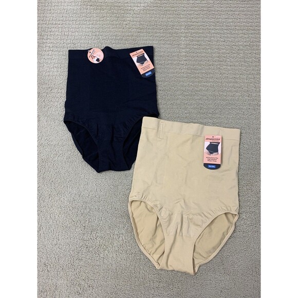 Shapermint Set of 2 High Waisted Black Tan All Day Everyday Panty XL/2XL New - Picture 1 of 10